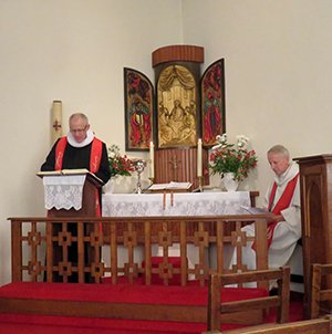 Leif Jensen and Gijsbertus van Hattem in church